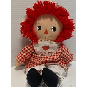 Knickerbocker Bedtime Raggedy Ann Anabell Rag Doll 14" dress & bloomers**VINTAGE
